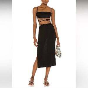 WWW BLACK CUTOUT SKIRT
